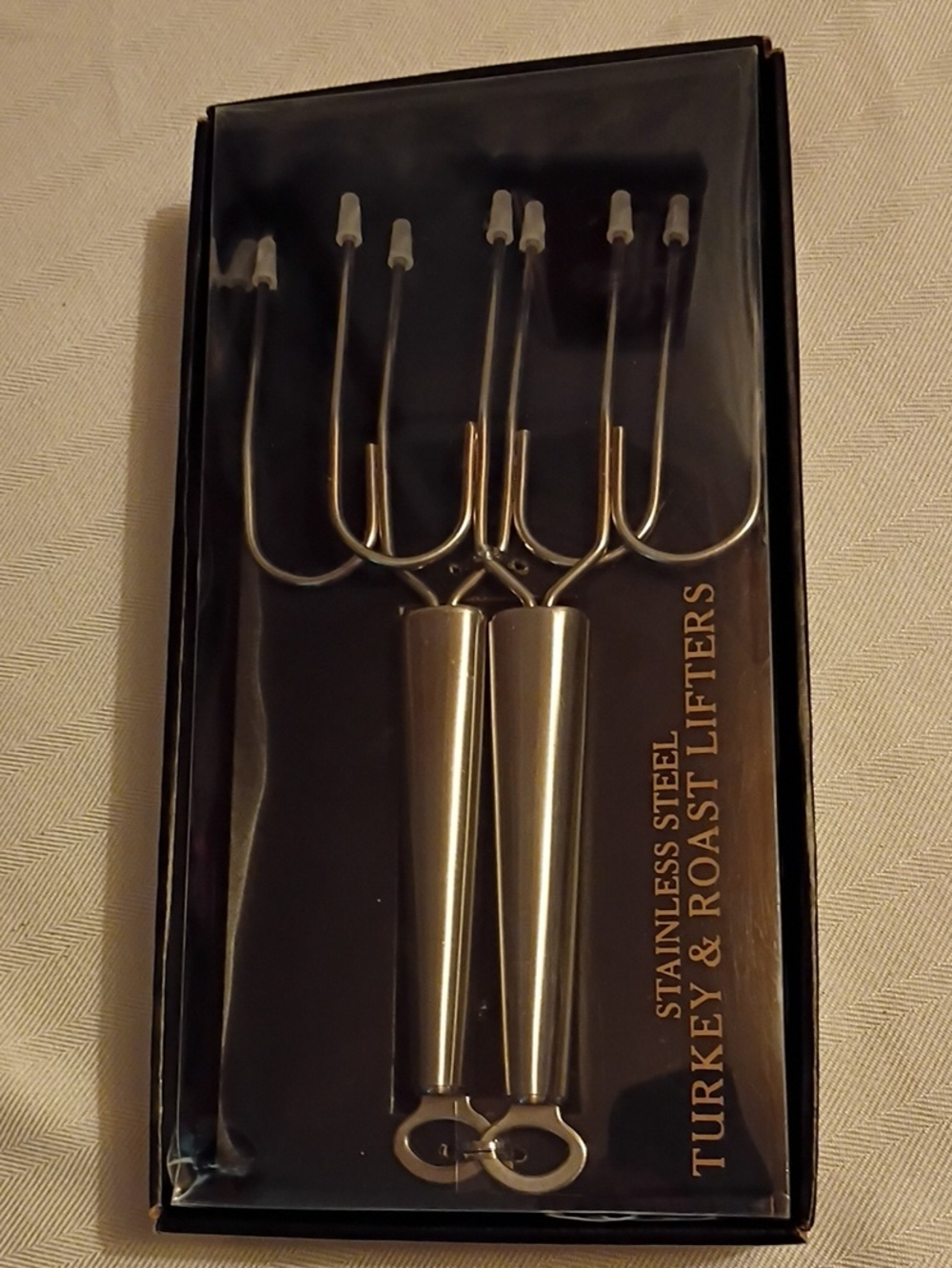 Stainless Steel Turkey & Roast Lifters - Silver